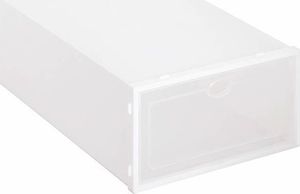 Springos Pudełko na buty z klapą 33x23,5x13,5 cm biały organizer UNIWERSALNY 2