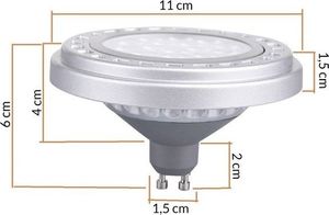 LUMIDO Żarówka led ar111 gu10 9w 810 lm neutralny biały UNIWERSALNY 4