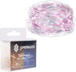 Lampki choinkowe Springos 20 LED białe zimne 1
