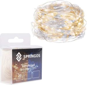 Lampki choinkowe Springos 20 LED białe zimne 2