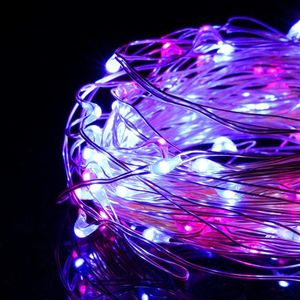 Lampki choinkowe Springos 20 LED różowo-niebieskie 5