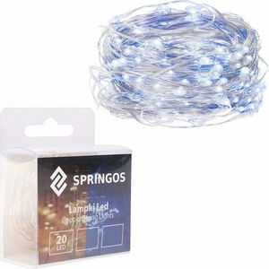 Lampki choinkowe Springos 20 LED biało-niebieskie 3