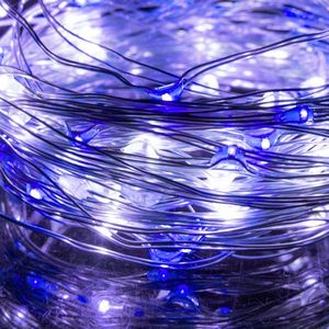 Lampki choinkowe Springos 20 LED biało-niebieskie 6