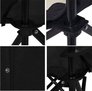 Springos Krzesło turystyczne składane wędkarskie kremowo-szaro-czarne UNIWERSALNY 5