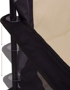 Springos Krzesło turystyczne składane wędkarskie kremowo-szaro-czarne UNIWERSALNY 10