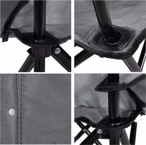 Springos Krzesło turystyczne składane, wędkarskie, szare 6