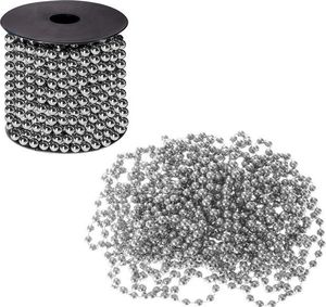 Springos Łańcuch na choinkę perły koraliki 10m 8mm srebrny UNIWERSALNY 1