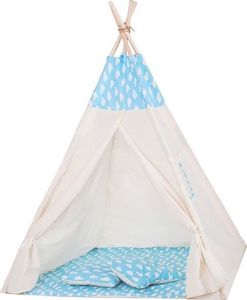 Springos Namiot Tipi dla dzieci wigwam błękitny w chmury XXL UNIWERSALNY 1