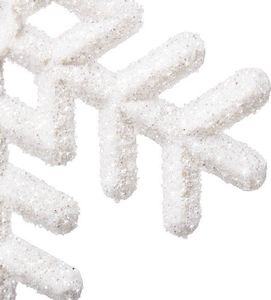 Springos Zawieszki choinkowe białe śnieżynki na choinkę 10 cm 3 szt. UNIWERSALNY 4