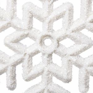 Springos Zawieszki choinkowe białe śnieżynki na choinkę 10 cm 3 szt. UNIWERSALNY 5