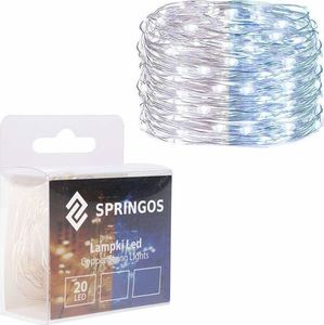 Lampki choinkowe Springos 20 LED biało-niebieskie 1