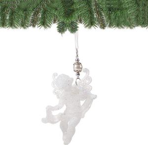 Springos Zawieszka choinkowa biały aniołek na choinkę 13 cm UNIWERSALNY 1