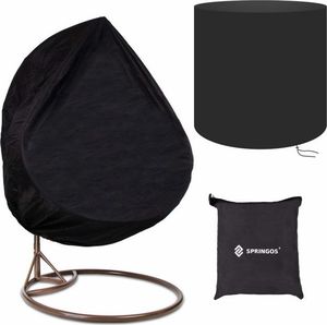 Springos Pokrowiec na fotel wiszący 230x200cm wodoodporny czarny UNIWERSALNY 2