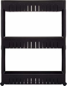 Springos Regał na kółkach 3-poziomowy czarny 3