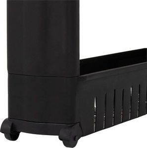 Springos Regał na kółkach 3-poziomowy czarny 4