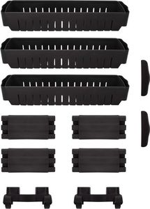 Springos Regał na kółkach 3-poziomowy czarny 5