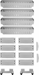 Springos Regał na kółkach 4-poziomowy szary 7