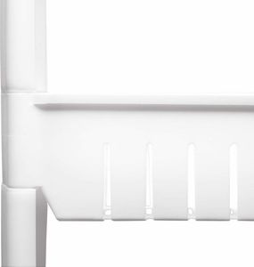 Springos Szafka łazienkowa mobilna regał na kółkach 3 poziomy biały UNIWERSALNY 3