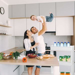 Springos Szafka łazienkowa mobilna regał na kółkach 3 poziomy biały UNIWERSALNY 8