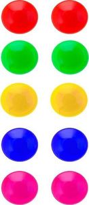 Springos Kolorowe okrągłe magnesy do tablicy magnetycznej zestaw 10 szt UNIWERSALNY 1