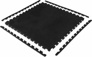 Springos Mata piankowa puzzle duża 100x100cm gruba 2cm treningowa mma judo do ćwiczeń czarno-szara UNIWERSALNY 3