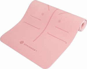 Springos Gruba mata do ćwiczeń jogi fitness 183 cm różowa UNIWERSALNY 2