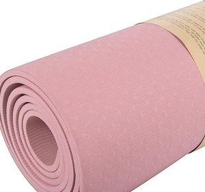 Springos Gruba mata do ćwiczeń jogi fitness 183 cm różowa UNIWERSALNY 4