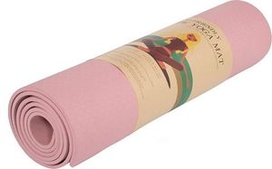 Springos Gruba mata do ćwiczeń jogi fitness 183 cm różowa UNIWERSALNY 7