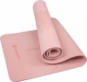 Springos Gruba mata do ćwiczeń jogi fitness 183 cm różowa UNIWERSALNY 8