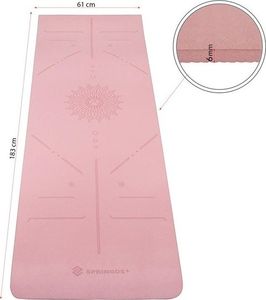 Springos Gruba mata do ćwiczeń jogi fitness 183 cm różowa UNIWERSALNY 9