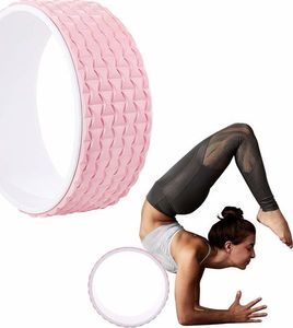 Springos Koło do jogi roller biało-różowe 1