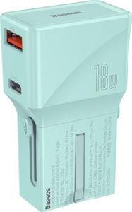 Ładowarka Baseus 1x USB-A 1x USB-C 3 A (BSU1628BLU) 2