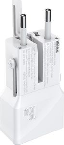 Ładowarka Baseus 1x USB-A 1x USB-C 3 A (BSU1627WHT) 5