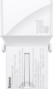 Ładowarka Baseus 1x USB-A 1x USB-C 3 A (BSU1627WHT) 7