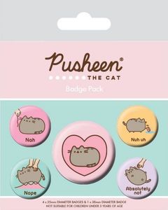 Pusheen Pusheen - Zestaw 5 przypinek do ubrań lub plecaka 1