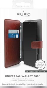 Puro PURO Universal Wallet - Uniwersalne etui obrotowe 360 z kieszeniami na karty, rozmiar XXL (czerwony) 5