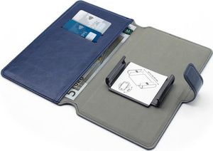 Puro PURO Universal Wallet - Uniwersalne etui obrotowe 360 z kieszeniami na karty, rozmiar XXL (granatowy) 2