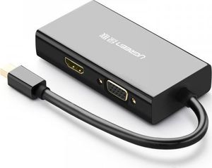 Adapter AV Ugreen DisplayPort Mini - HDMI - D-Sub (VGA) - DVI-D czarny (20418) 3