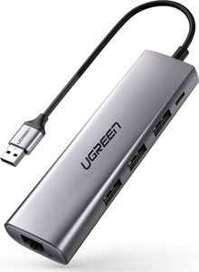 HUB USB Ugreen CM266 1x RJ-45  + 3x USB-A 3.0 (UGR443) 1