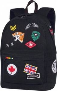 Coolpack Plecak szkolny Cross z naszywkami czarny 1