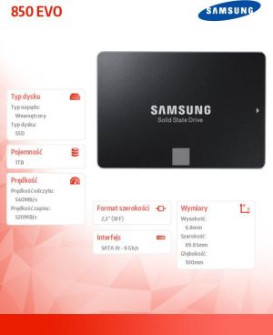 Dysk SSD Samsung 1 TB 2.5" SATA III (MZ-75E1T0B/EU) 2