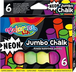 Colorino Kreda Jumbo Chalk Neonowa 6szt kolorowa 1