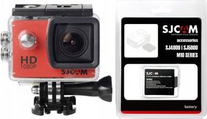 Kamera SJCAM Kamera INTERNETOW SJCAM SJ4000 Czerwona+Akumulator 1