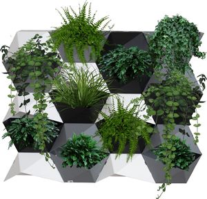 Tajemniczy ogród Doniczka modułowa na ścianę czarna uniwersalny 3