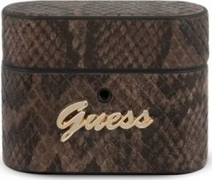 Guess Etui ochronne GUACAPPUSNSMLBR Python Collection do AirPods Pro brązowe 1