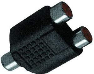 Adapter AV LechPol RCA (Cinch) - RCA (Cinch) x2 czarny (ZLA0306) 1