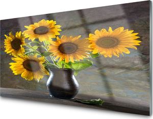 Tulup Panel szklany dekoracyjny Słonecznik Roślina 100x50 cm - 270569495 1