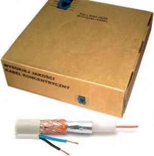 Przewód Cabletech Antenowy 100m biały (KAB0028) 1