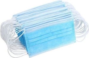 Maseczki ochronne na twarz jednorazowe trójwarstwowe 50 sztuk 2