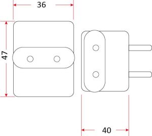 Rum-Lux Rozgałęźnik mieszkaniowy bez uziemienia Z-1, 3 gniazda (RO/0001) 2